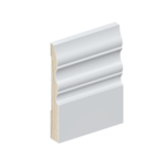 The SK343 skirting board profile in primed FJ pine and a height of 135mm.