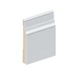 The SK348 skirting board profile in primed FJ pine and a height of 135mm.