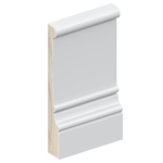 The SK551 skirting board profile in primed FJ pine and a height of 185mm.